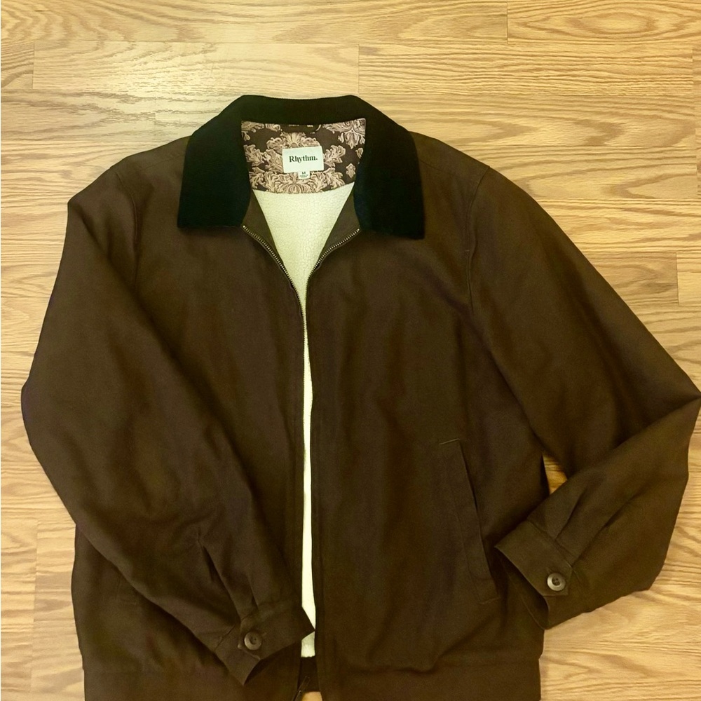 Rhythm James Men's Jacket - Brown Lightweight Casual Outerwear Size Medium